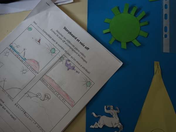 The storyboard of the desert area