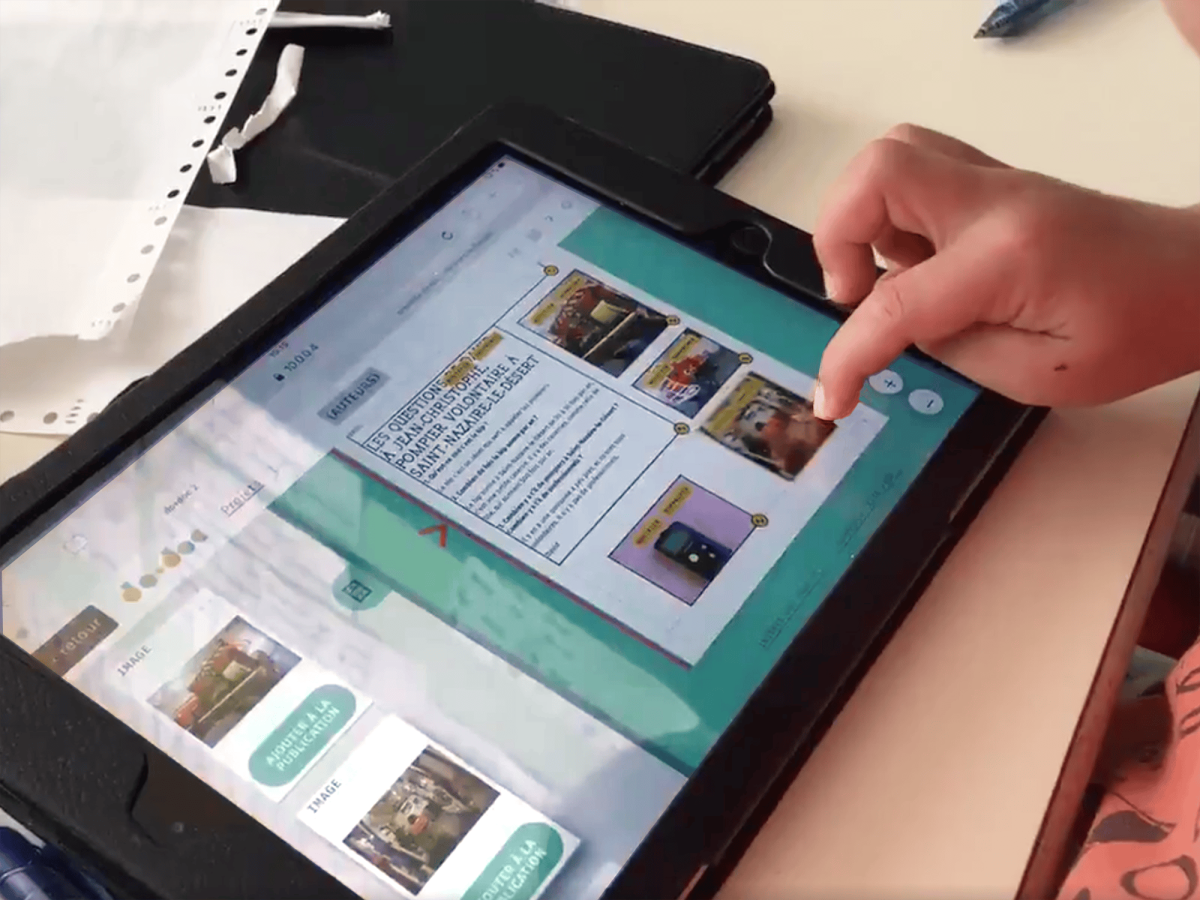 Publication features: media can be added on a publication, placed and resized freely.