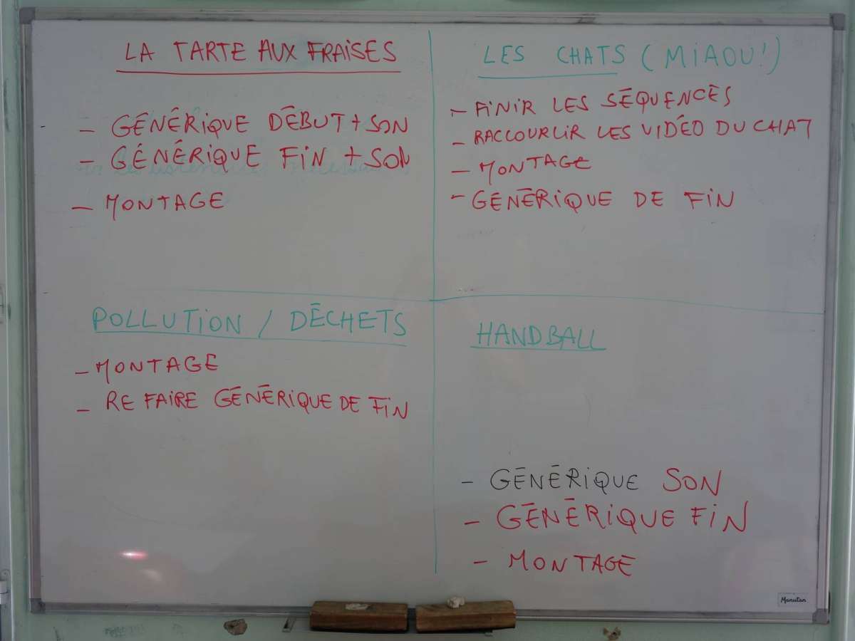 List of topics and task list (Micka&euml;l&rsquo;s class, Cobonne)